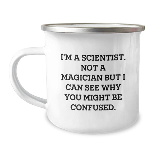 Funny Scientist Camping Mug Gifts from Friends and Family for Christmas - Image 1