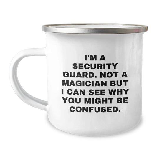 Funny Security Guard Gifts for Men and Women from Family, Friends, Coworkers this Christmas - Security Guard Camping Mug with Quote - Image 1