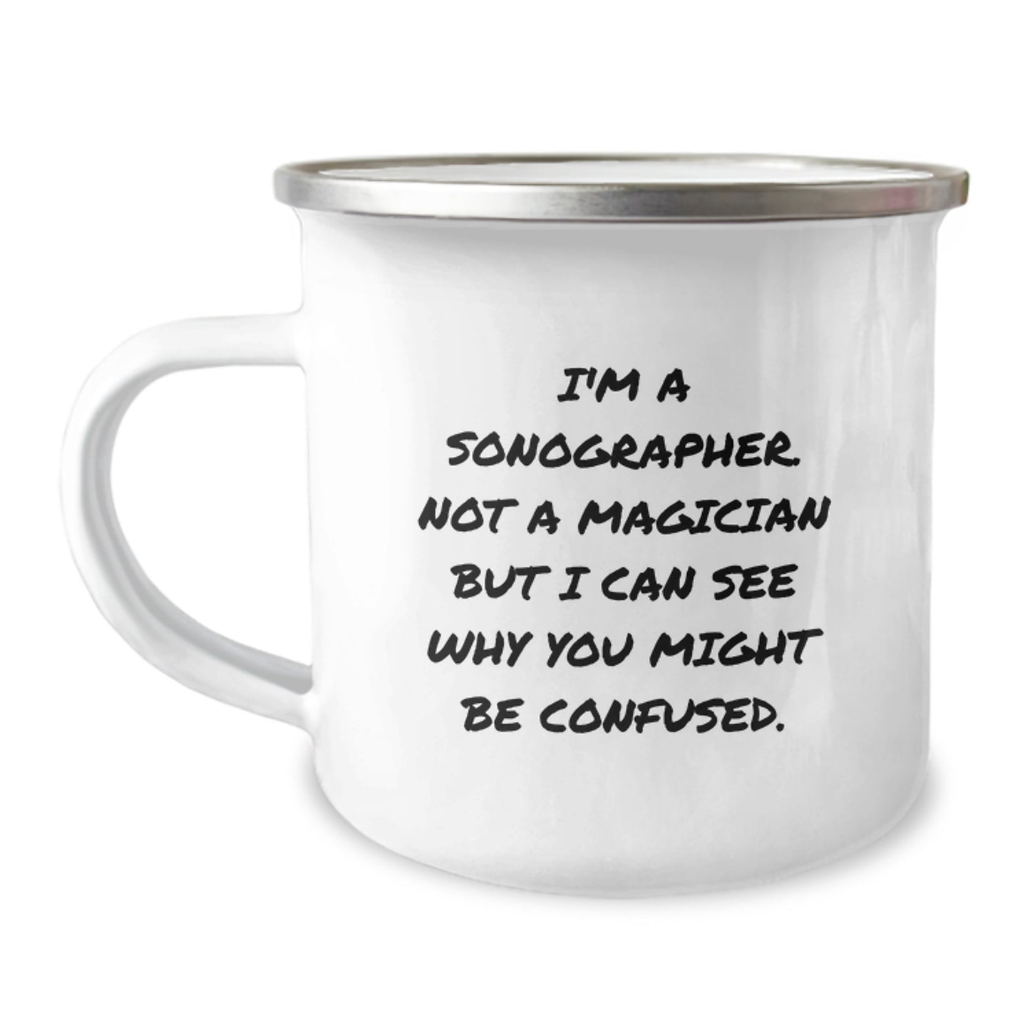 Funny Sonographer Gifts for Men - Christmas Unique Gifts from Friends, Sonographer Mugs for Women with Humor Quote 'I'm A Sonographer Not A Magician' - Image 1