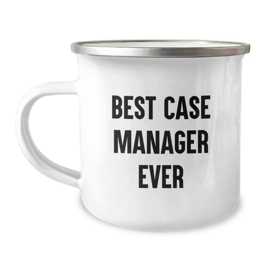Funny Case Manager Gifts from Friends and Family - Best 'Case Manager Ever' Camping Mug for Christmas Unique Gifts - Image 1