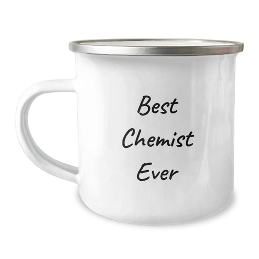 Gifts from Friends to the Best Chemist Ever Camping Mug for Christmas Cheer - Funny Quote, Chemist Presents, Stainless Steel with Enamel Finish - Image 1