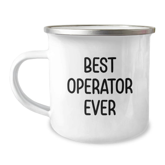 Funny Operator Gifts from Friends, Best Operator Ever Quote Christmas Unique Gifts, Operator Camping Mug - Image 1