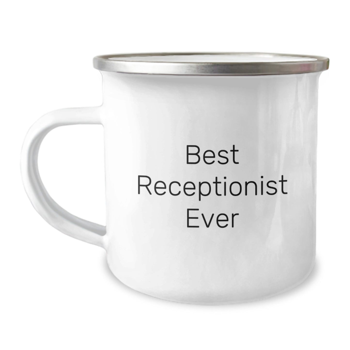 Funny Receptionist Gifts from Men for Best Receptionist Ever - Valentine's Unique Camping Mug - Image 1