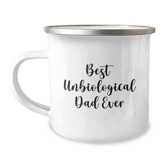 Funny Gifts for Unbiological Dad - Best Unbiological Dad Ever Camping Mug for Men on Christmas, Unique Gifts from Family for Unbiological Dad, Funny Dad Mugs for Camping - Image 1