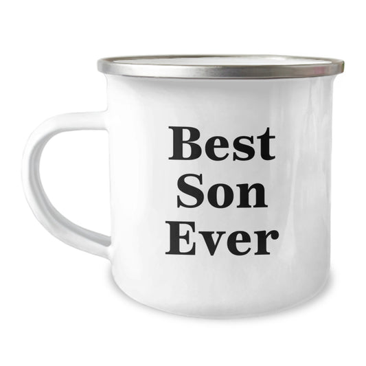Funny Son Camping Mug Gifts from Women to Men, Best Son Ever Unique Christmas Unique Gifts for Son - Image 1