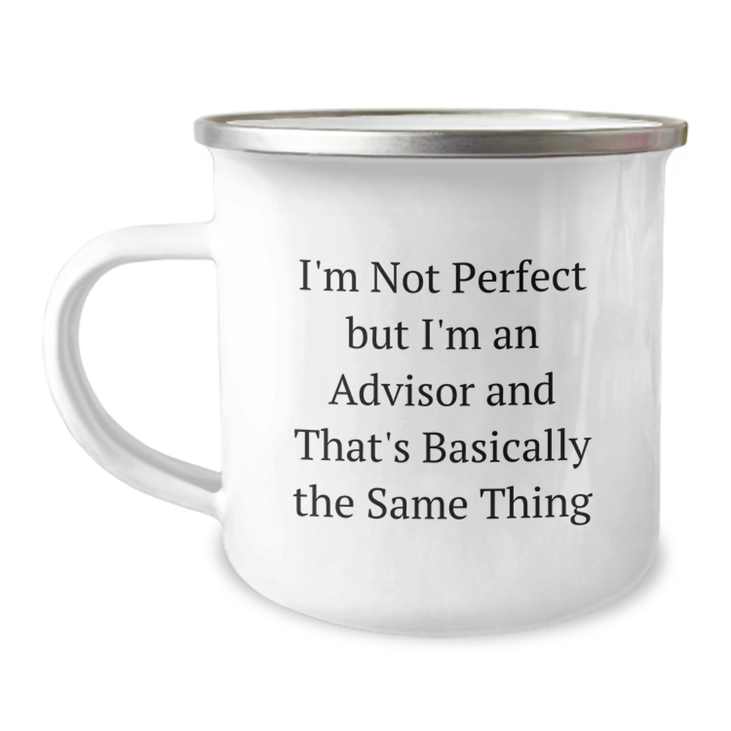 Funny Advisor Gifts for Men from Friends - I'm Not Perfect Camping Mug, Birthday Unique Gifts - Image 1