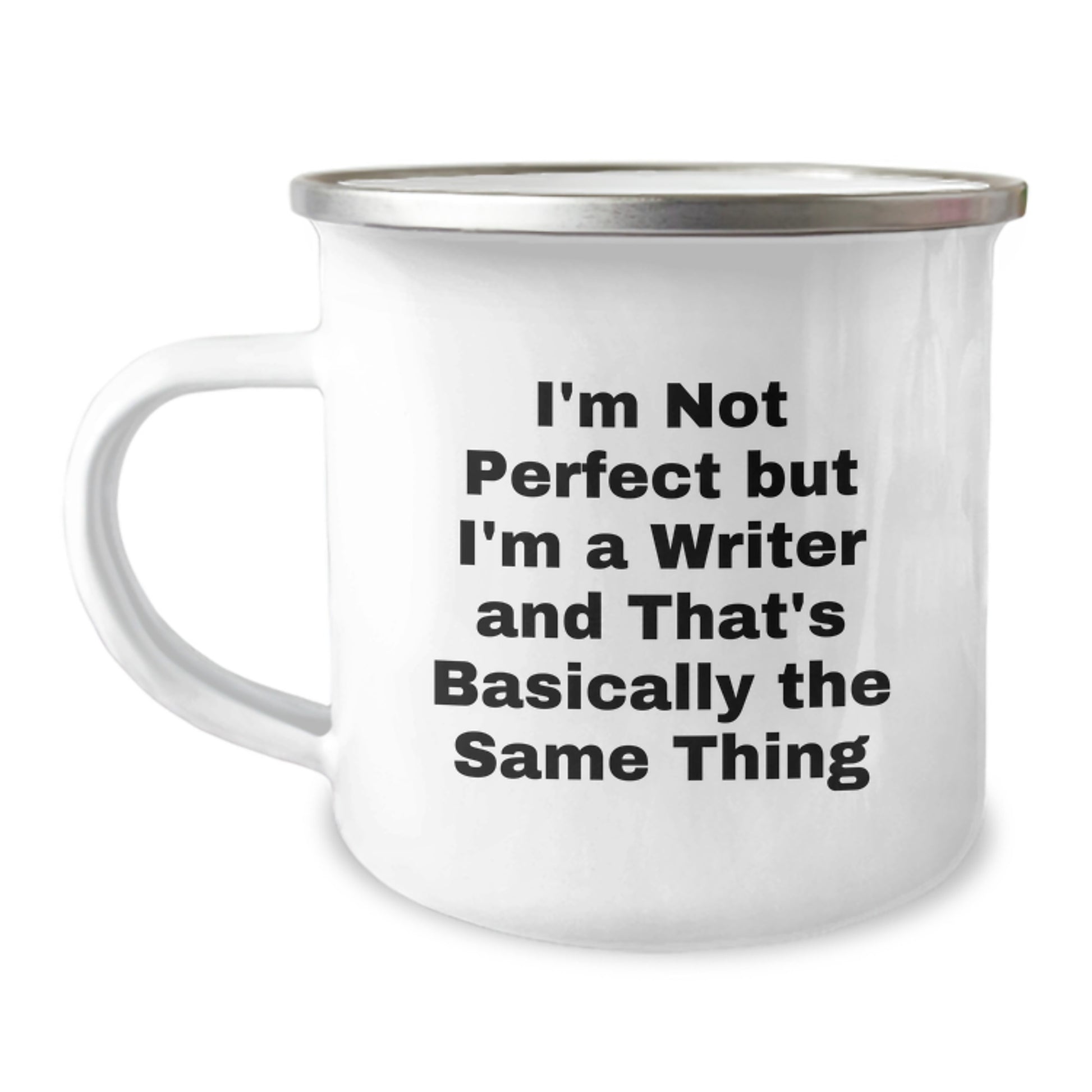 Funny Writer Gifts - I'm Not Perfect But I'm A Writer And That's Basically The Same Thing Mug for Writer Friends and Family Christmas Unique Gifts - Image 1