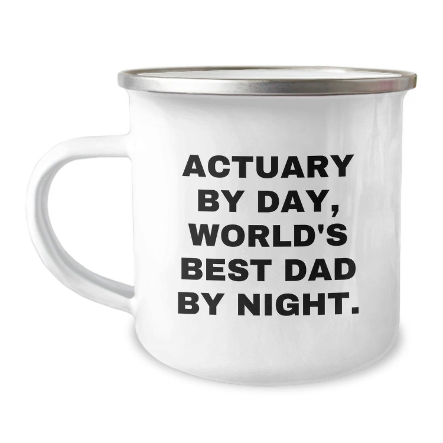 Funny Actuary Gifts, Actuary By Day World's Best Dad Camping Mug, Perfect for Christmas - Image 1