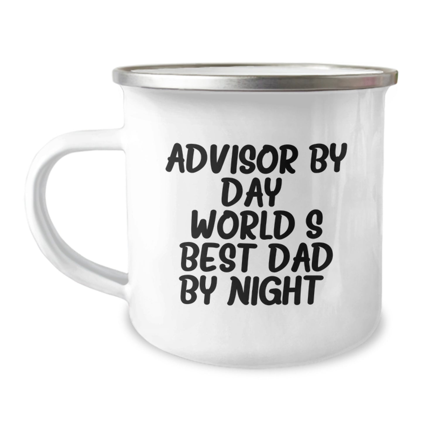 Funny Advisor Gifts, Camping Mug, 'Advisor By Day, World's Best Dad By Night' Unique Christmas Unique Gifts from Family for Men - Image 1