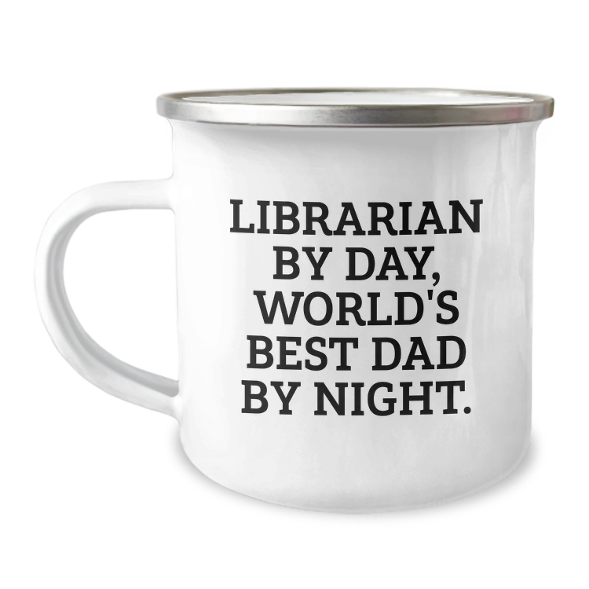 Librarian Gifts by Day, Camping Mug By Night, Funny Birthday Present, Gifts from Family, for Librarian - Image 1