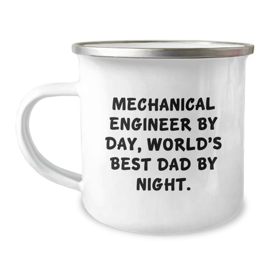 Funny Mechanical Engineer Gifts for Him Stainless Steel Camping Mugs - Gifts from Dad, Unique Christmas Unique Gifts for Men, World's Best Dad Mugs - Image 1