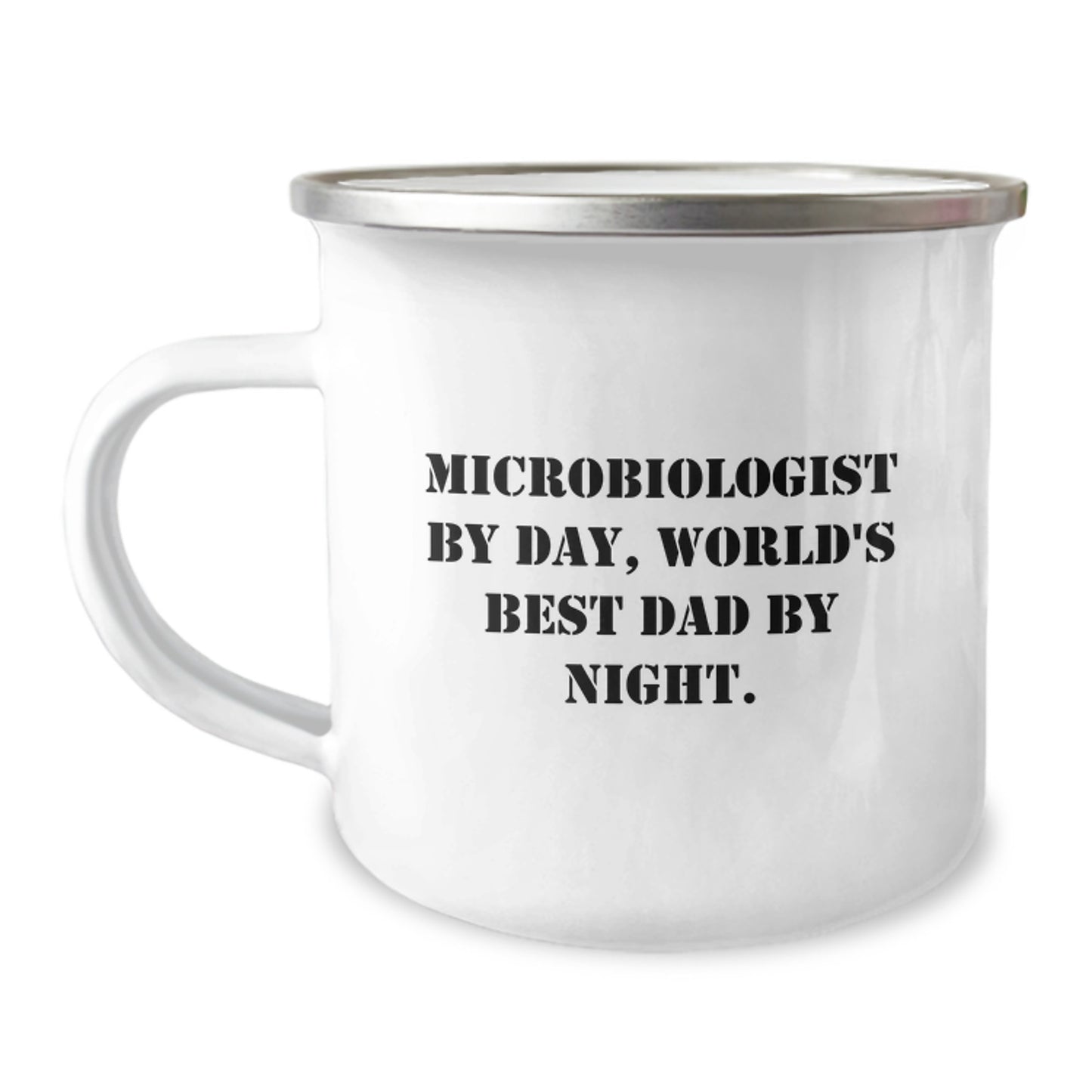 Funny Microbiologist Gifts - Microbiologist Dad Camping Mug for Christmas Unique Gifts from Friends to Family - World's Best Dad Quote - Image 1