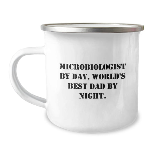 Funny Microbiologist Gifts - Microbiologist Dad Camping Mug for Christmas Unique Gifts from Friends to Family - World's Best Dad Quote - Image 1