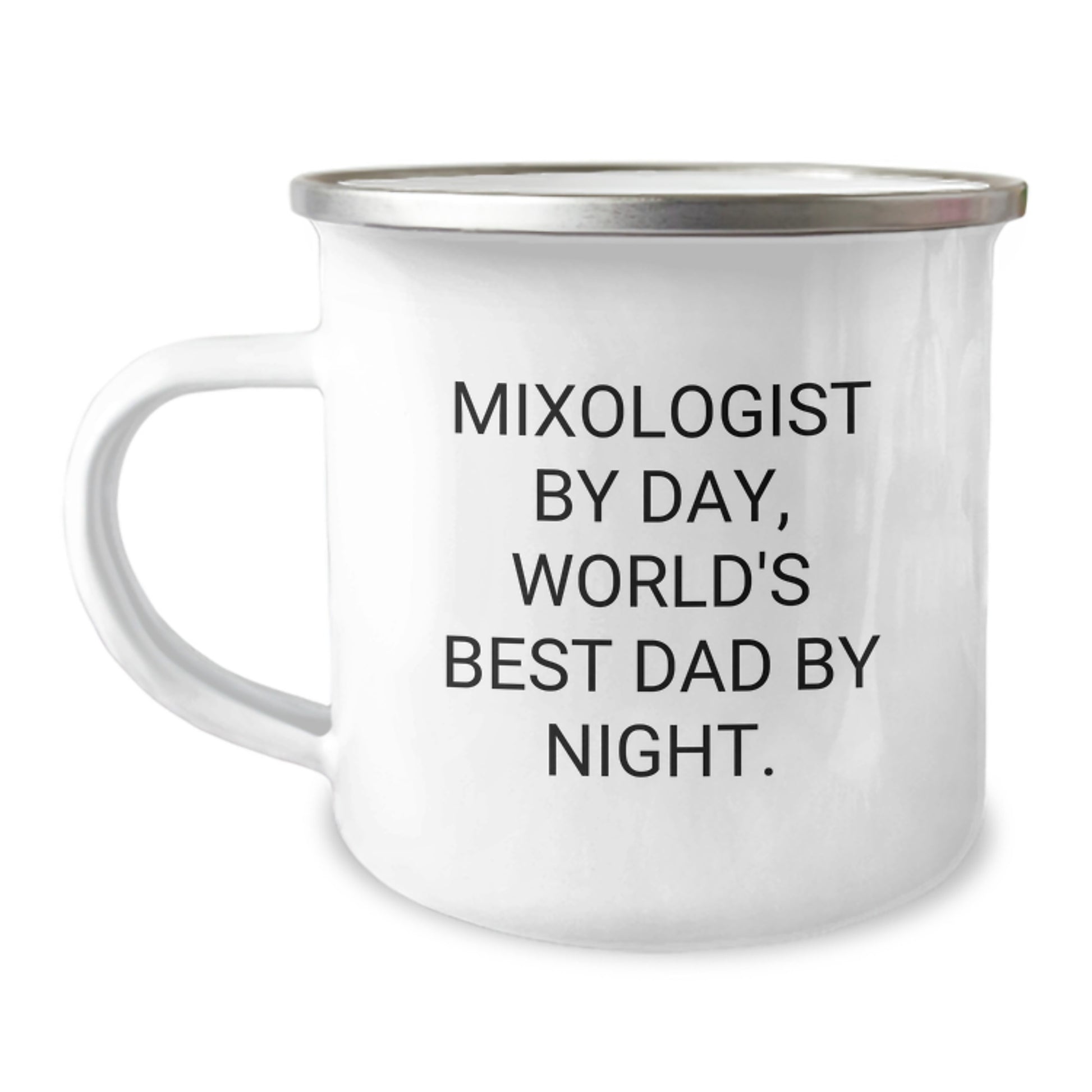 Funny Mixologist Gifts for Men from Dad's Night Out, Unique Valentine's Unique Gifts for Husband, 12 oz Camping Mug - Image 1