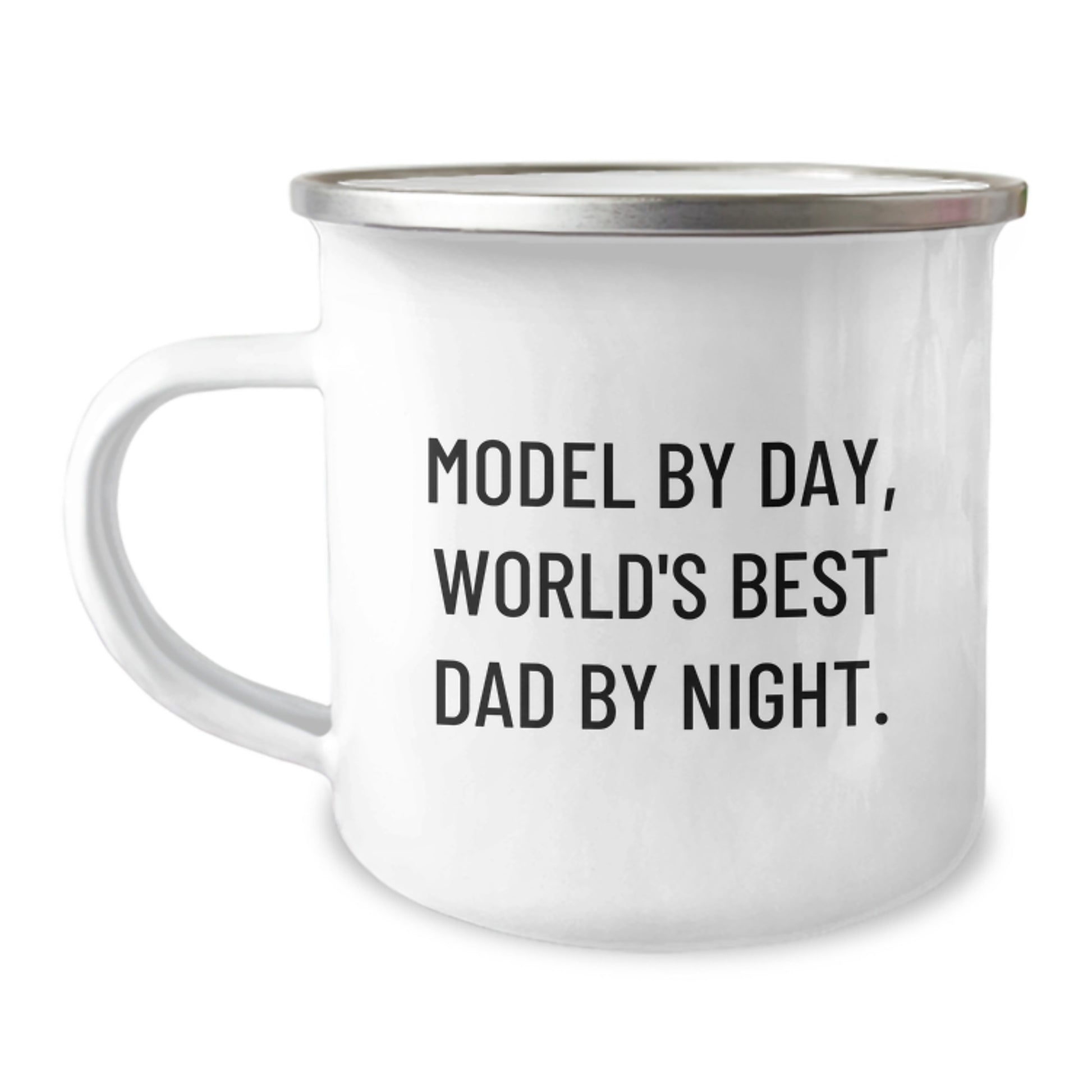 Model Lover Gifts from Friends, Christmas Unique Model Mugs with Funny Quote, Camping Mug for World's Best Dad By Night. - Image 1