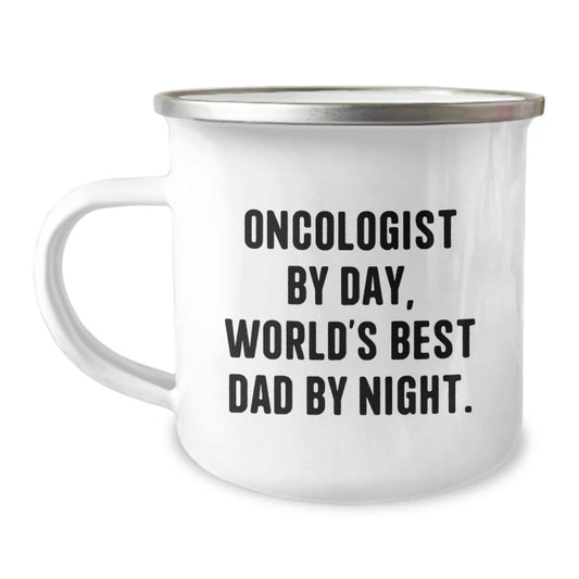 Funny Oncologist Gifts for Him - Camping Mug - Gifts from Men to Oncologist Dad - Image 1