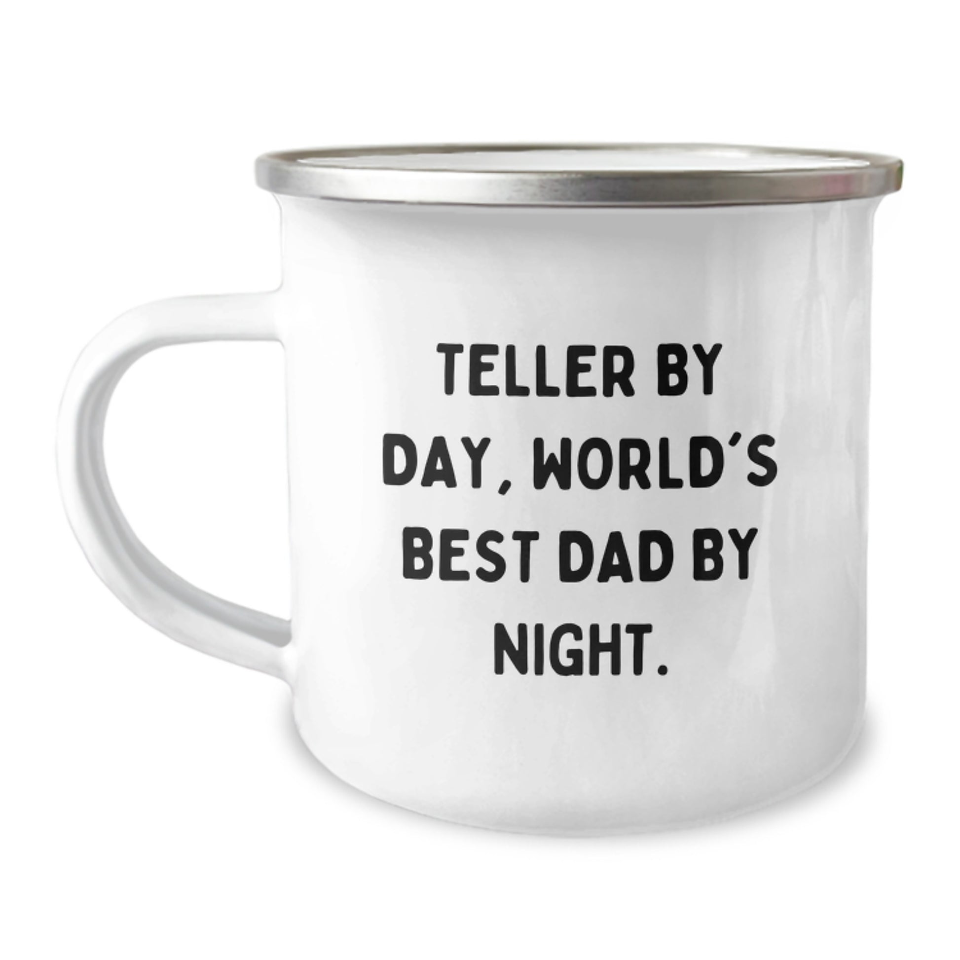 Teller Gifts by Friends and Family, Funny Camping Mug for Birthday, 'Teller By Day, World's Best Dad By Night.' - Image 1