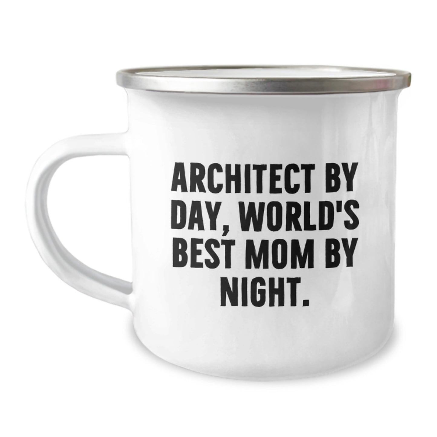 Funny Architect Gifts from Mom to Architect Son for Christmas, Unique Camping Mug for Architect Friends and Family, Best Mom By Night, 'Architect by Day, World's Best Mom By Night.' - Image 1