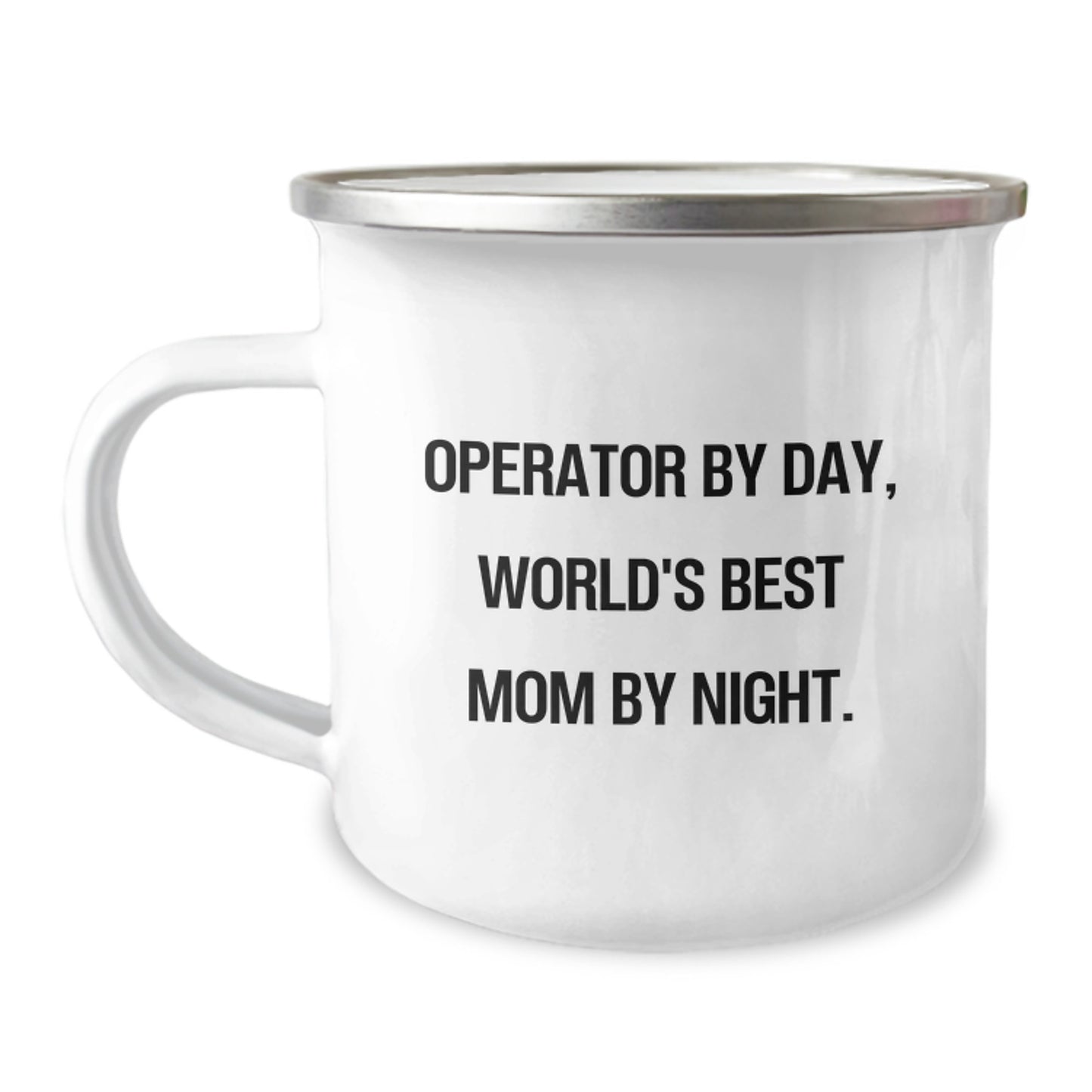 Funny Operator Gifts from Men, Christmas Unique Operator Mug, Operator By Day World's Best Mom By Night Camping Mug, Operator - Image 1