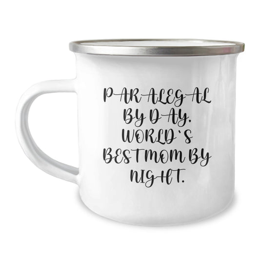 Funny Paralegal Gifts from Mom Paralegal By Day World's Best Mom By Night Christmas Unique Mugs for Paralegal - Image 1