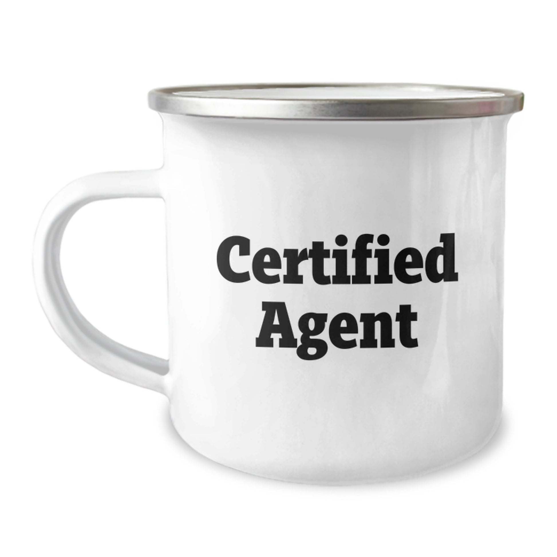 Certified Agent Christmas Unique Gifts from Family Funny Quotes Camping Mug, Unique Agent Gifts for Friends, Funny Camping Mug for Agents, Agent Camping Mug with Funny Quote - Image 1