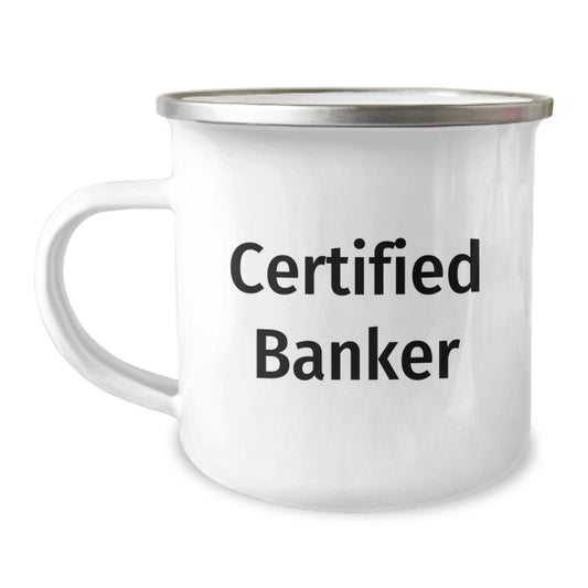 Funny 'Bankers Rule the World' Camping Mug Gifts for Banker Men from Friends - Valentine's Unique Gifts - Image 1