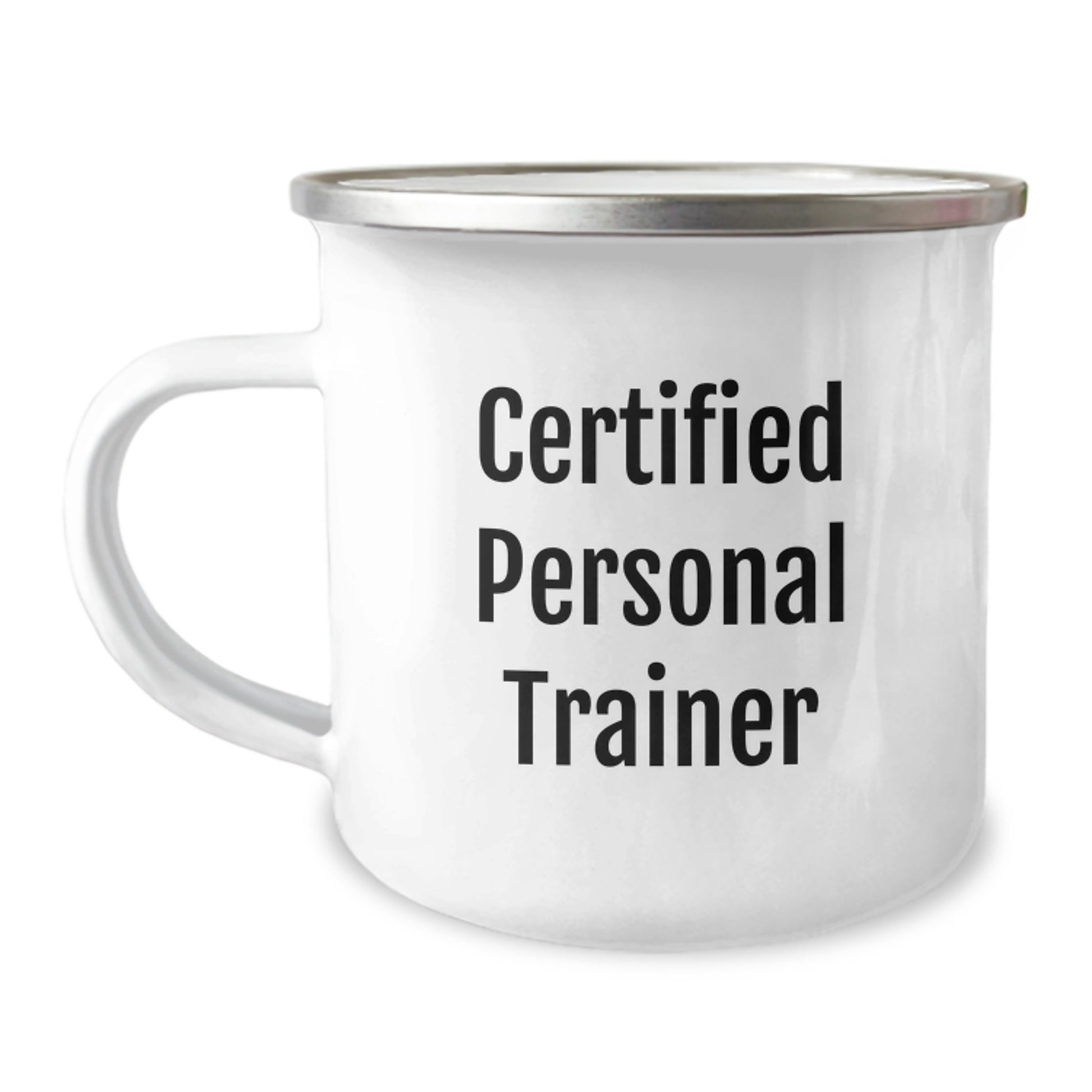 Funny Personal Trainer Christmas Unique Gifts from Friends for Him Camping Mug Stainless Steel with Enamel Finish - Image 1