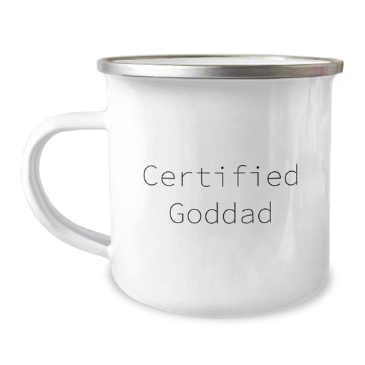 Funny Goddad Gifts for Him from Family, Camping Mug with Certified Goddad Quote, Birthday Unique Gifts for Men, Women, Friends, Coworkers, Family - Image 1