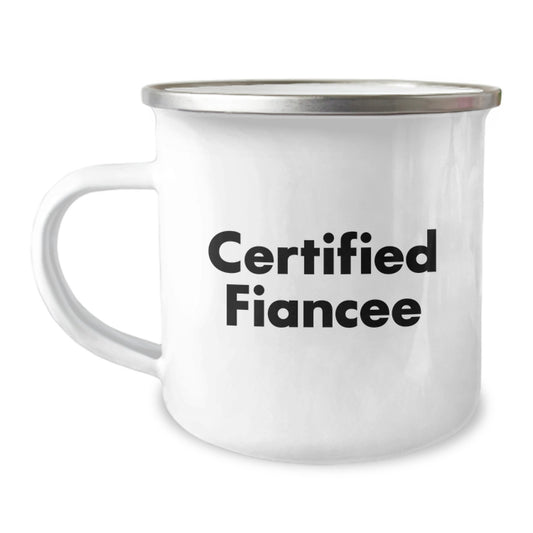 Funny Gifts from Men to Fiancee, Christmas Unique Camping Mug, 'You're the Adventure I Need' - Image 1