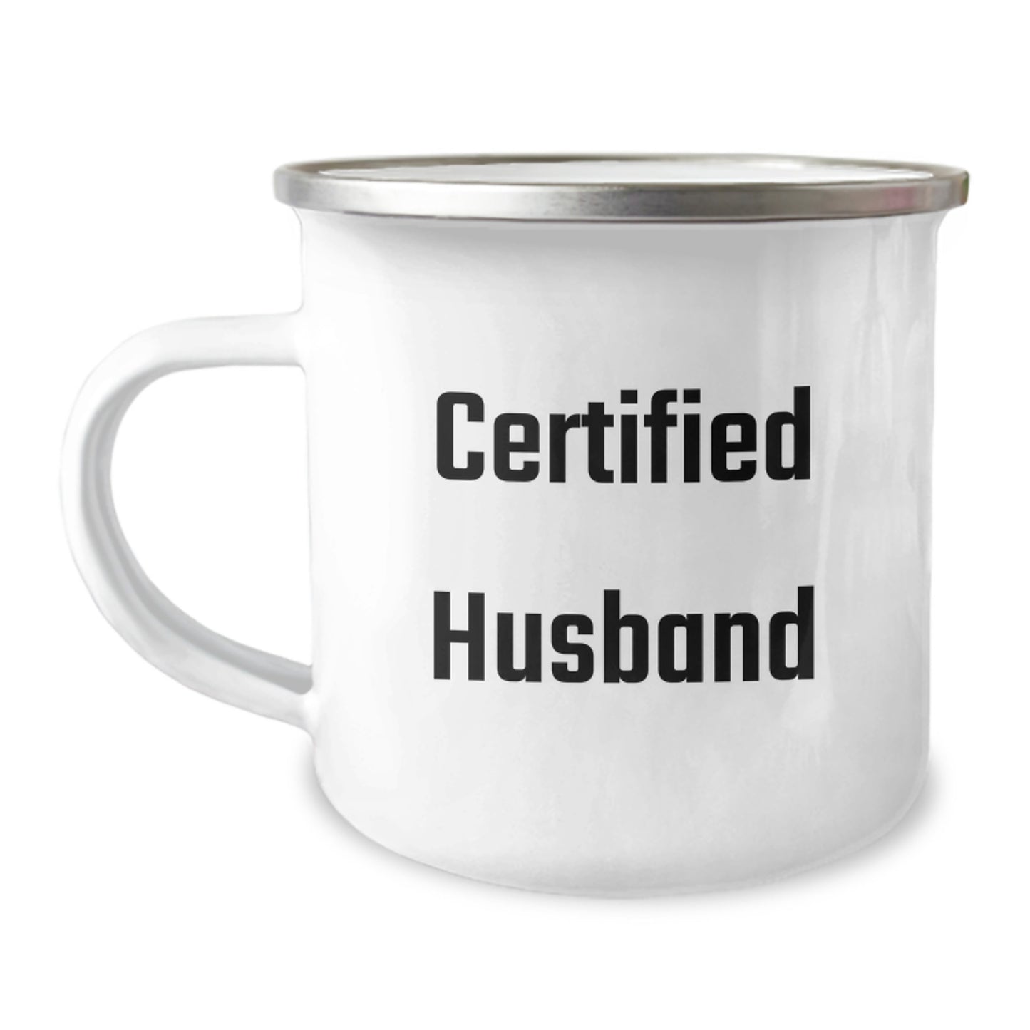 Funny Husband Camping Mug Gifts for Him, Certified Husband Quote, Christmas Unique Presents from Family to Men - Image 1
