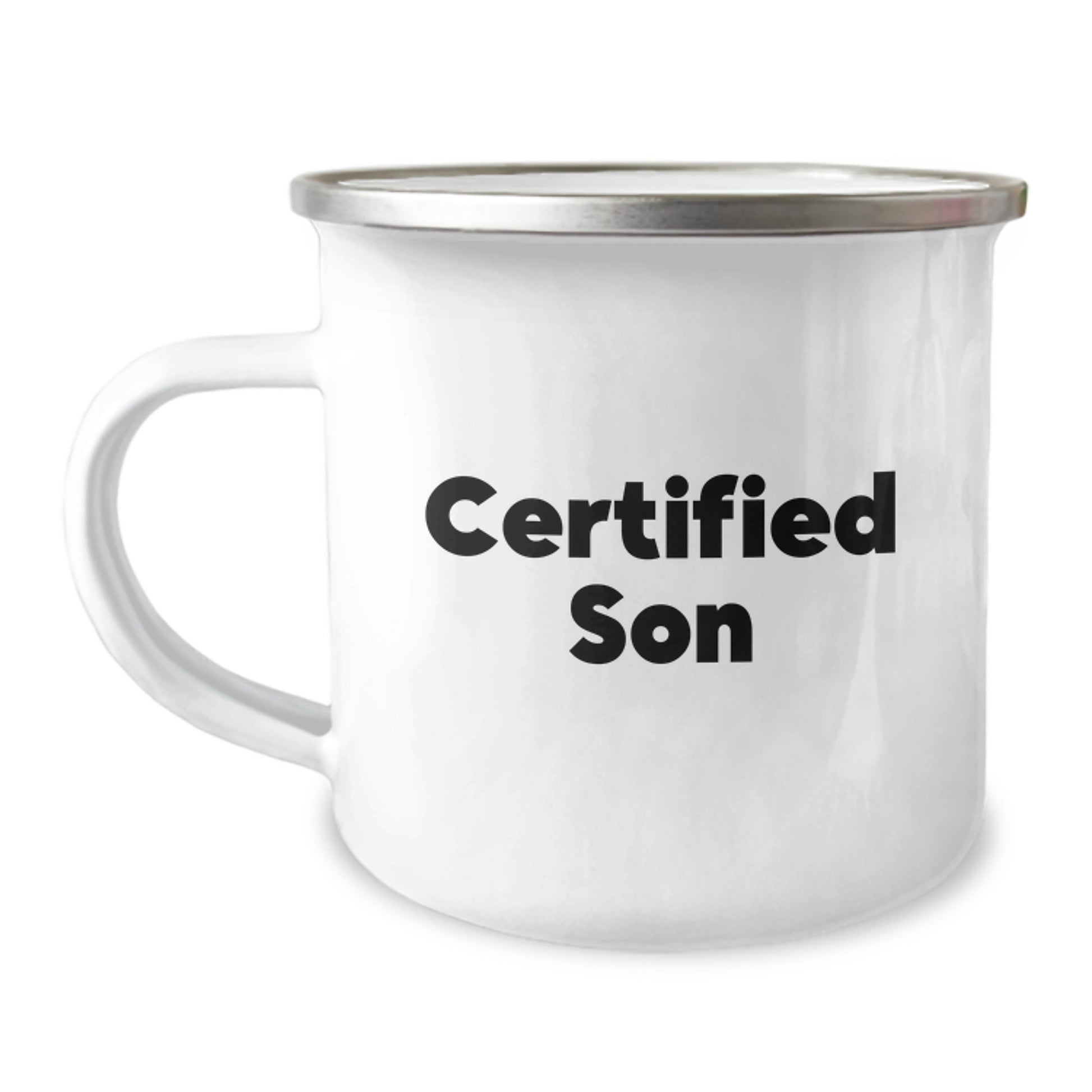 Funny Son Camping Mug Gifts for Him, Certified Son Quotes for Christmas Unique Gifts from Men to Son - Image 1