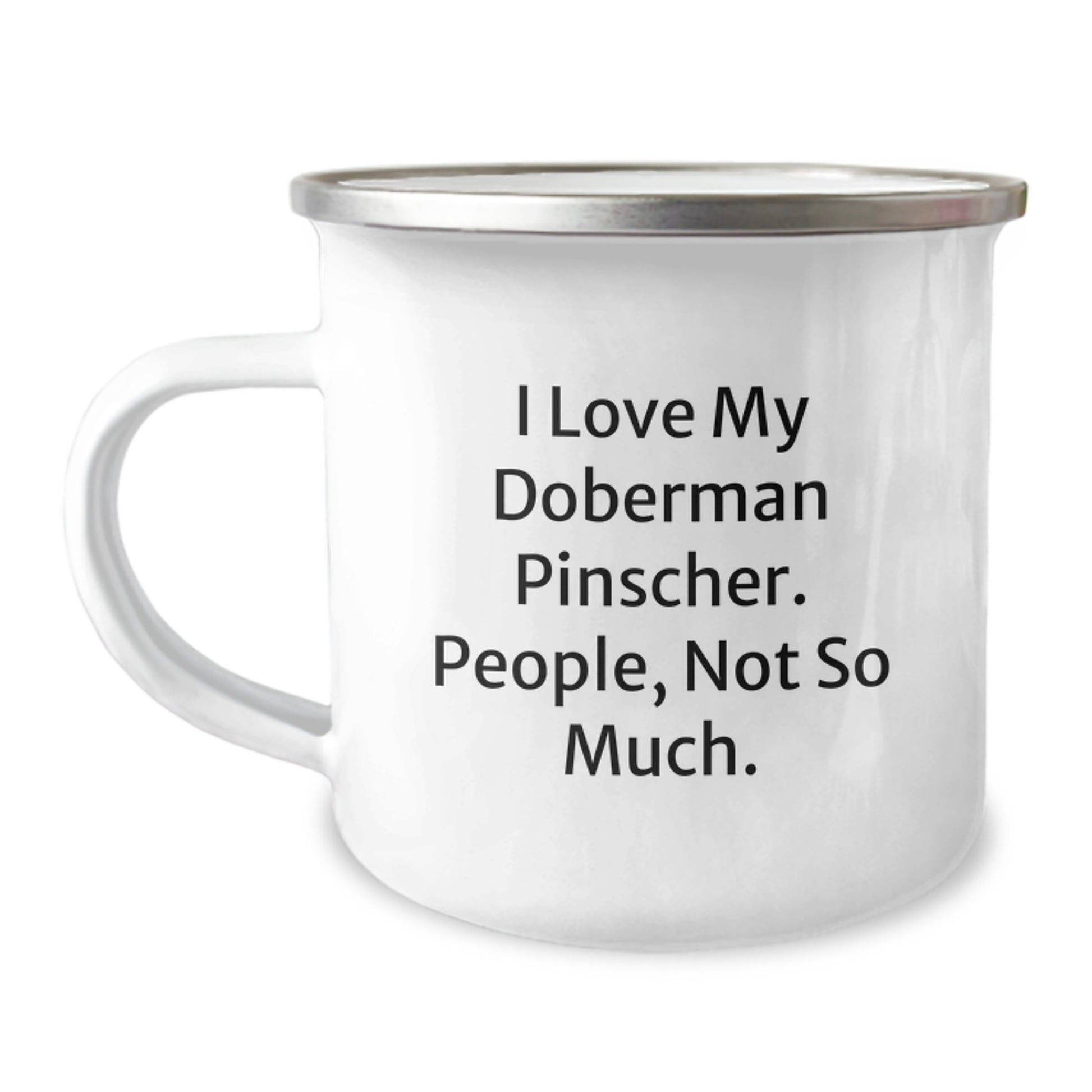 Funny Doberman Pinscher Dog Lover Camping Mug Gifts from Men to Family for Christmas Unique - Image 1