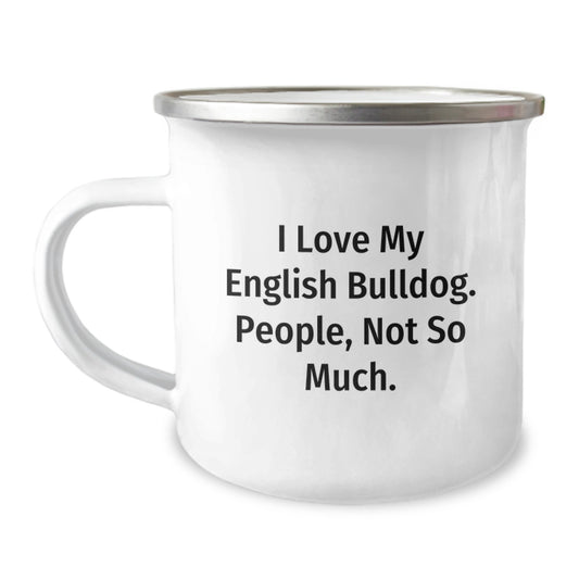 Funny English Bulldog Camping Mugs Gifts for Men from Friends and Family Christmas Unique - Image 1