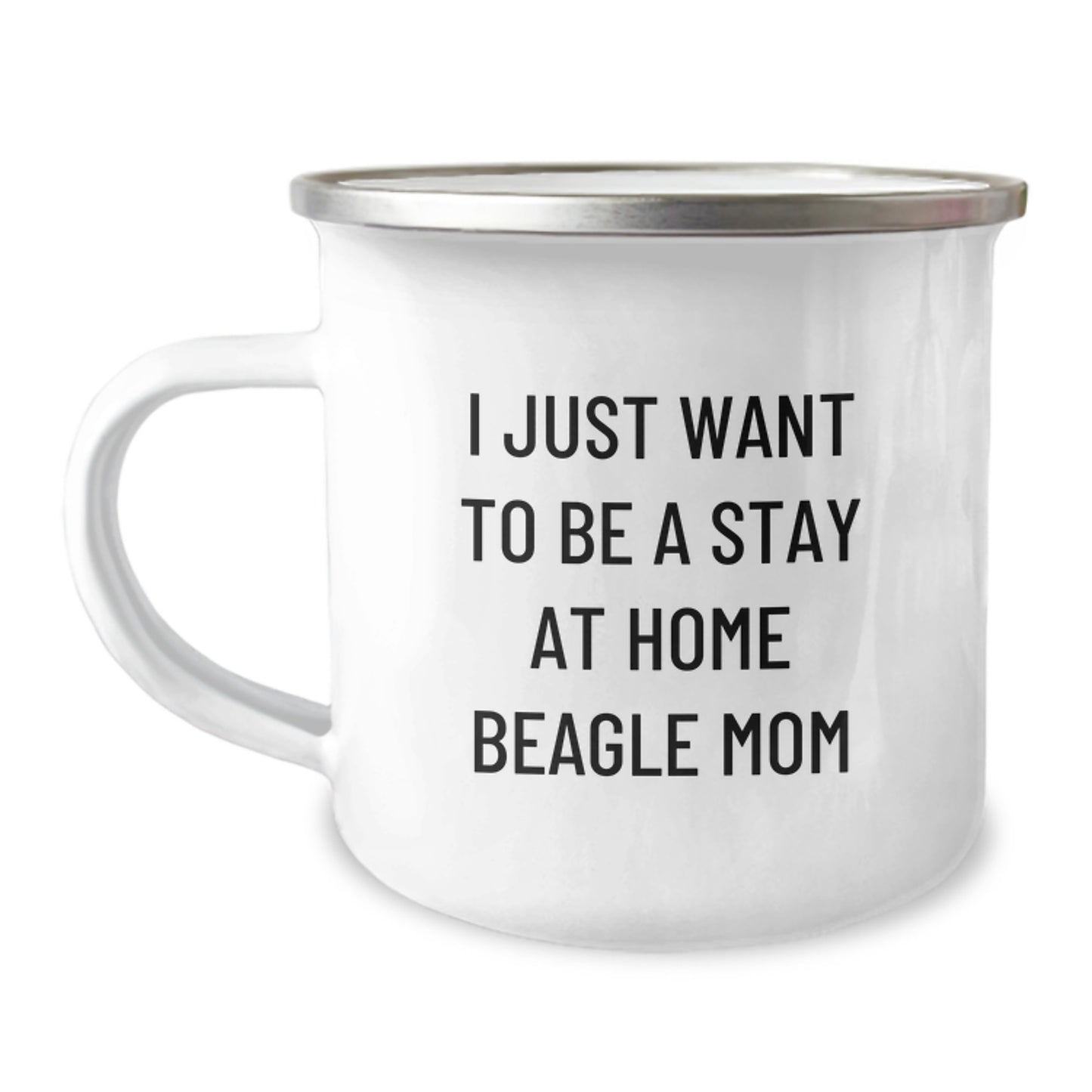 Funny Beagle Dog Camping Mug Gifts from Family for Beagle Dog Lovers - 'I Just Want To Be A Stay At Home Beagle Mom' Christmas Unique Gifts - Image 1