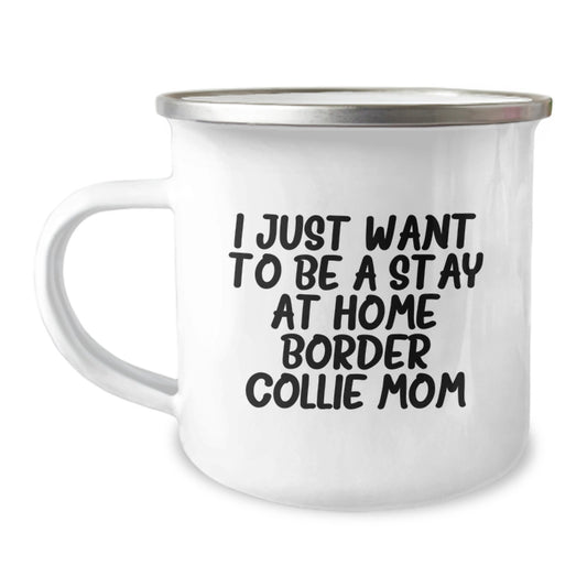 Funny Border Collie Dog Lover Camping Mug Gifts from Friends for Border Collie Enthusiasts on Christmas - Image 1