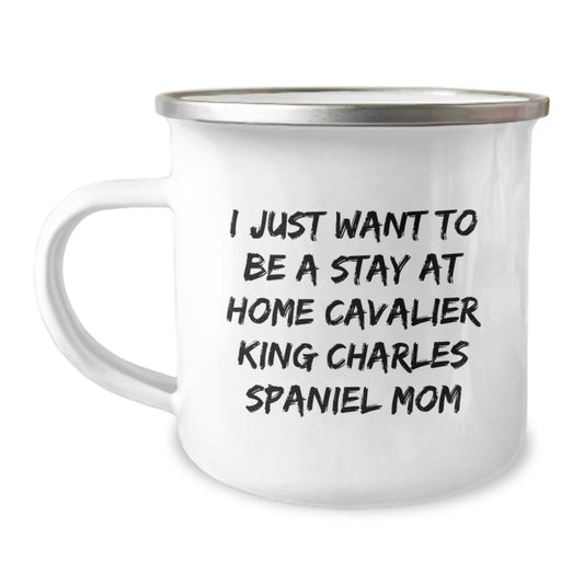Cavalier King Charles Spaniel Dog Mom Christmas Camping Mug, Funny Gift from Mom, Friends, Family, Perfect for Stay at Home Mom - Image 1