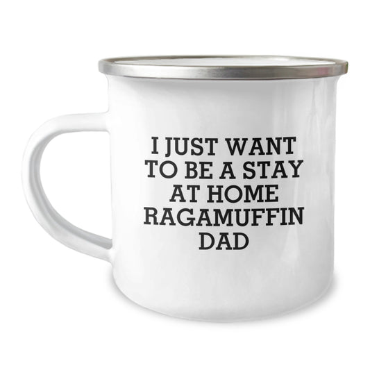 Ragamuffin Cat Dad Funny Camping Mug Gifts for Men from Friends on Valentine's - Image 1