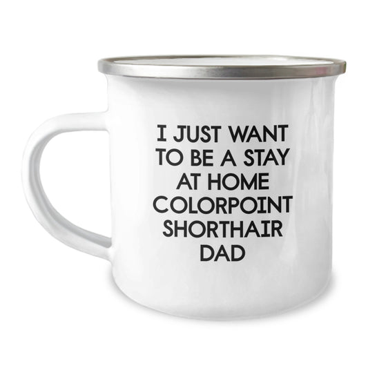 Funny Colorpoint Shorthair Cat Dad Christmas Unique Gifts for Men, Women, or Colorpoint Shorthair Cat Enthusiasts from Friends, Coworkers, or Family Camping Mug - Image 1