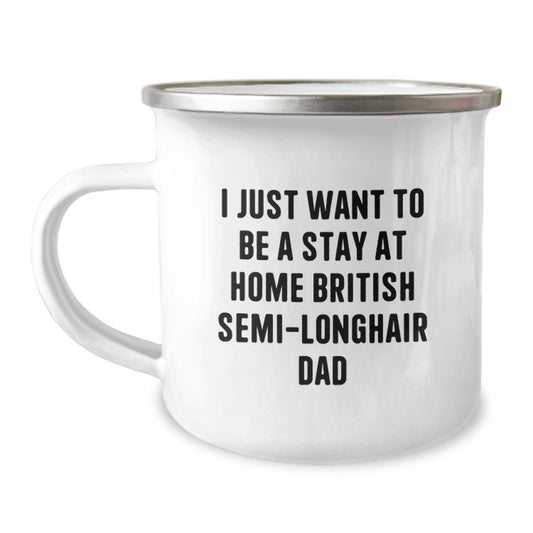 British Semi-Longhair Cat Dad's Camping Fun Unique Christmas Unique Gifts from Men to Stay at Home British Semi-longhair Cat Dads - Image 1