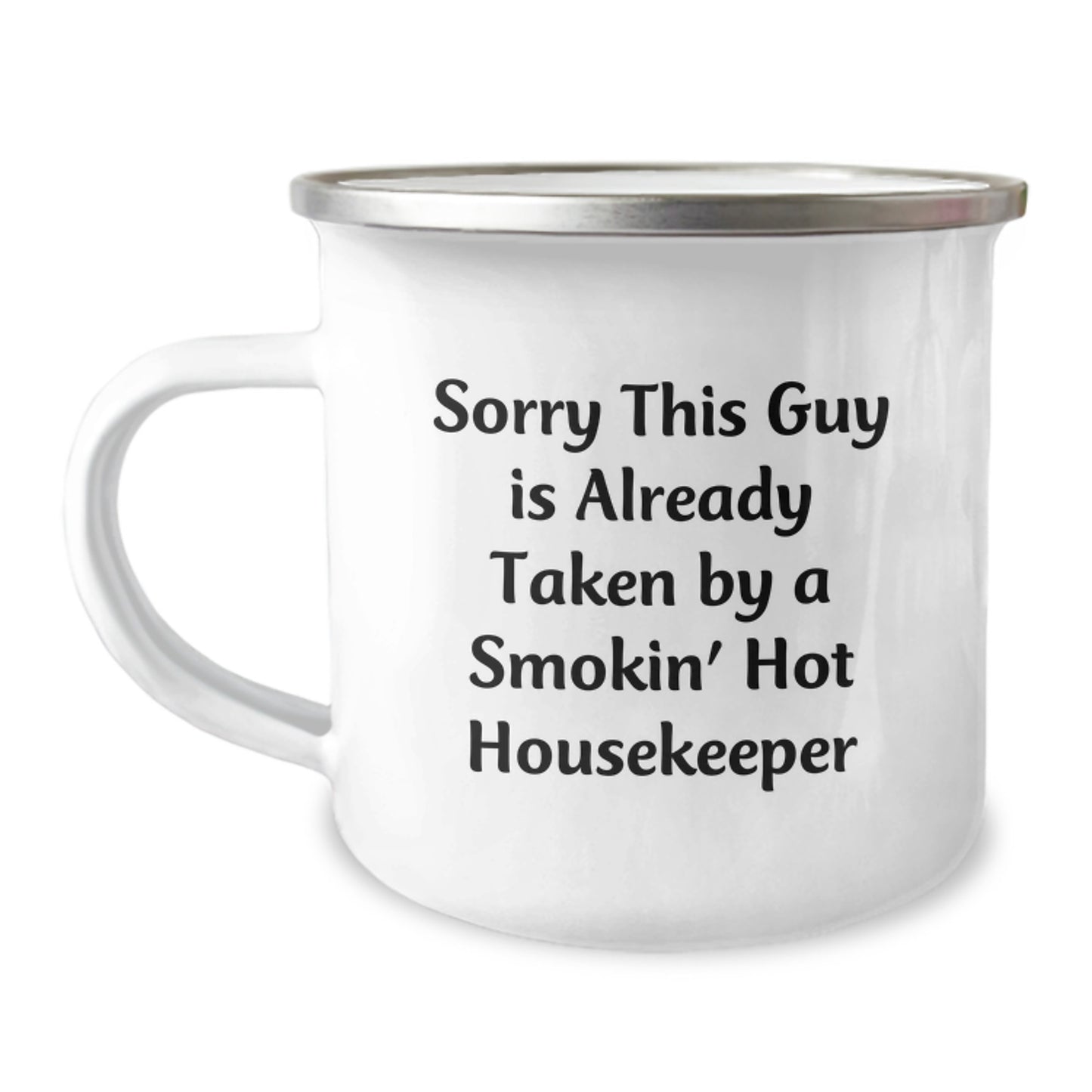 Funny Housekeeper Gifts, Camping Mug for Christmas Unique Presents from Friends, Smokin' Hot Housekeeper Lover - Image 1