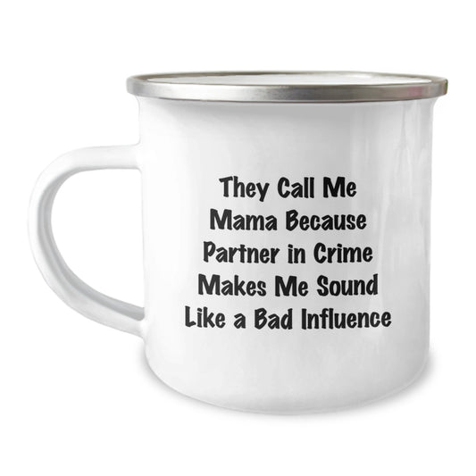 Funny Mama Gifts from Men to Women Christmas Unique Mugs for Mama Lover Partners In Crime - Image 1