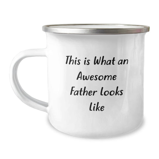 Funny Father Camping Mug This Is What An Awesome Father Looks Like Gift for Dad by Men Gifts from Family this Christmas - Image 1