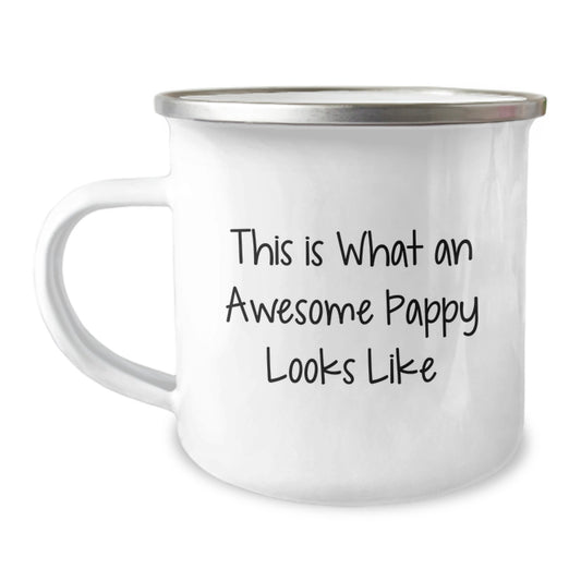Funny Pappy Camping Mug Gifts from Friends and Family for Christmas Morning - Image 1