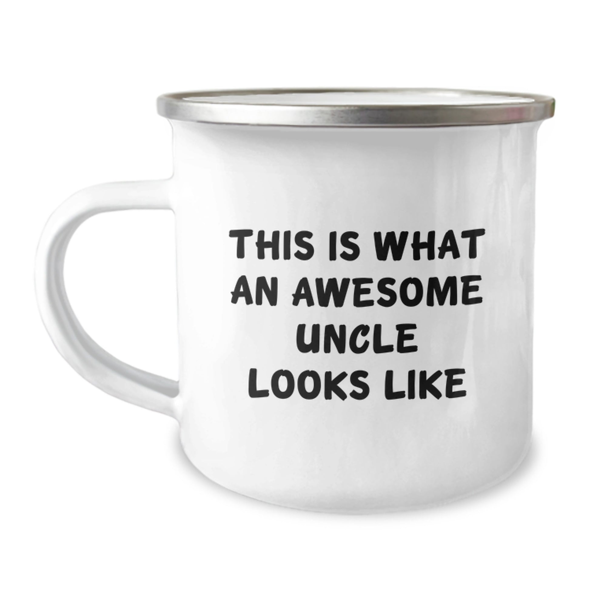 Funny Uncle Camping Mug, Gifts from Family for Uncle, Graduation Unique Gifts, 'This Is What An Awesome Uncle Looks Like' - Image 1