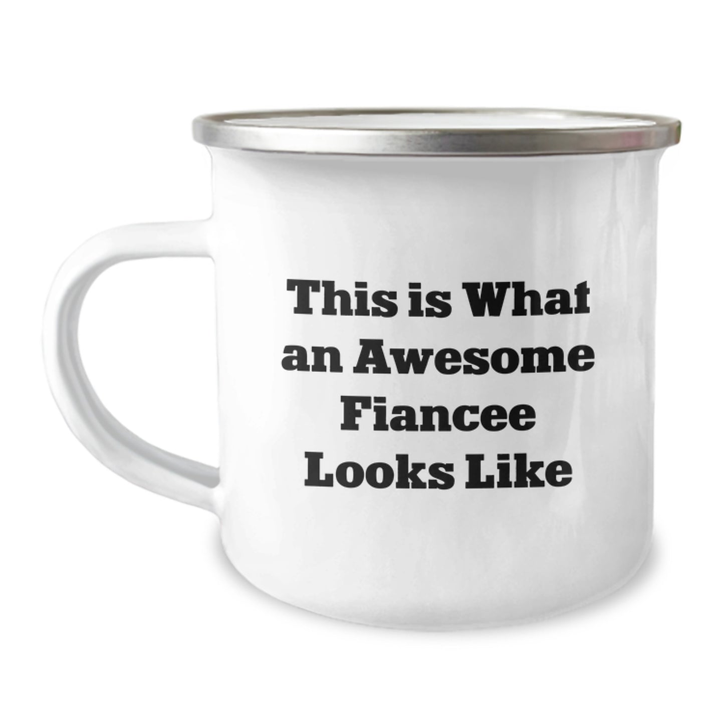 Funny Fiancee Gifts, This Is What An Awesome Fiancee Looks Like, Camping Mug for Graduation, Gifts from Men to Fiancee, Unique and Heartfelt - Image 1