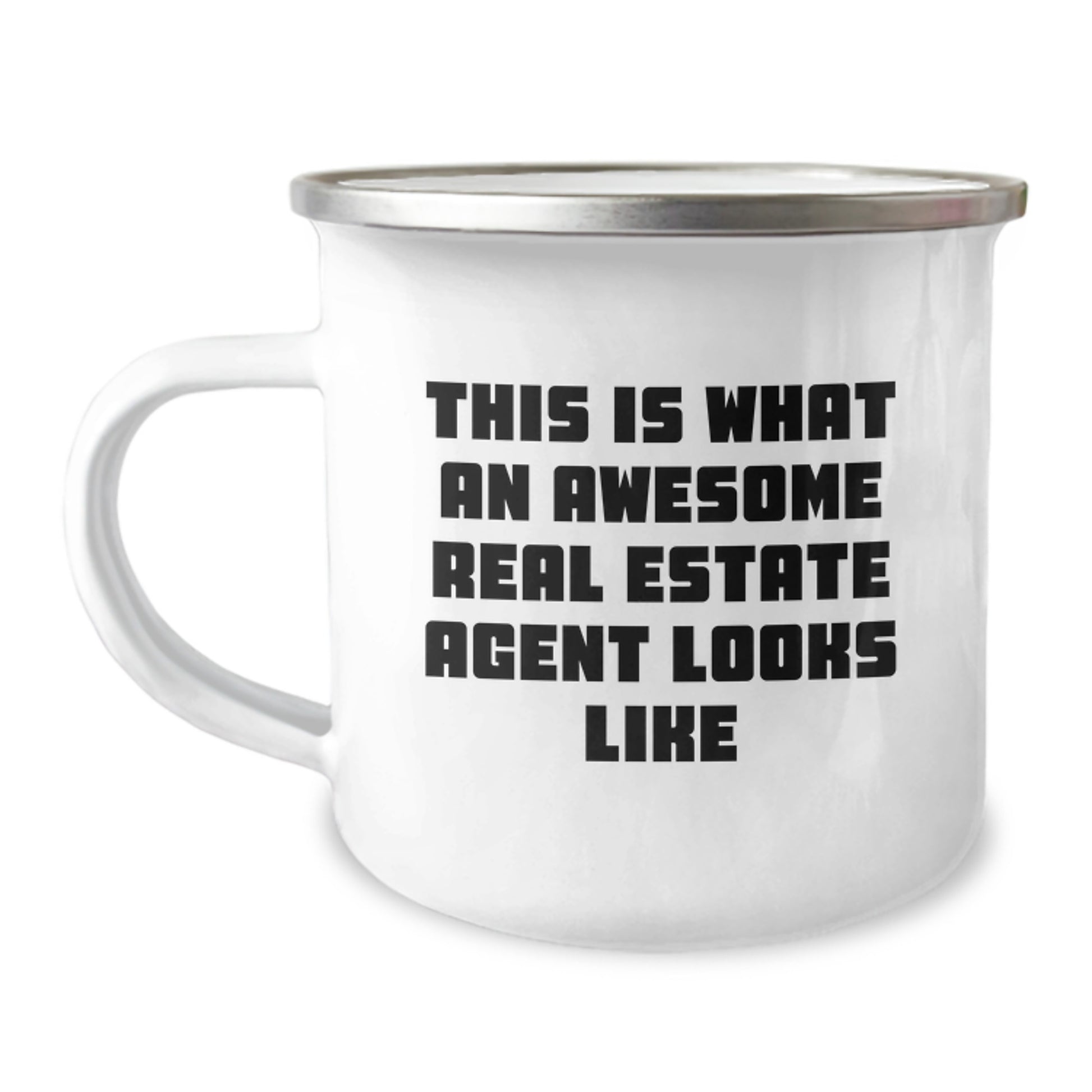 Funny Real Estate Agent Gifts, Camping Mug for Birthday, Inspirational Quote - Gifts from Friends for Real Estate Agent Women, Stainless Steel 12oz - Image 1