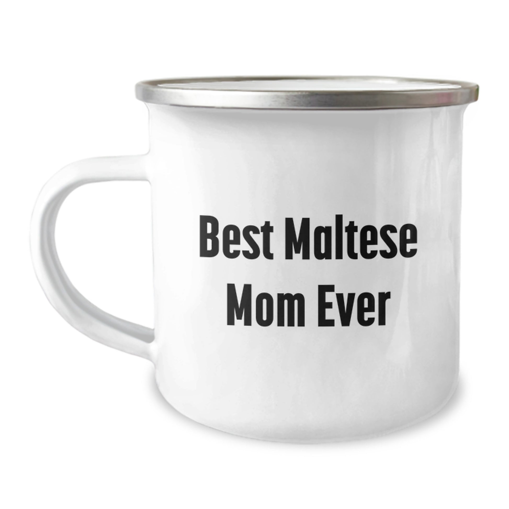 Funny Maltese Dog Gifts from Friends for Best Maltese Mom Ever Camping Mug - Image 1