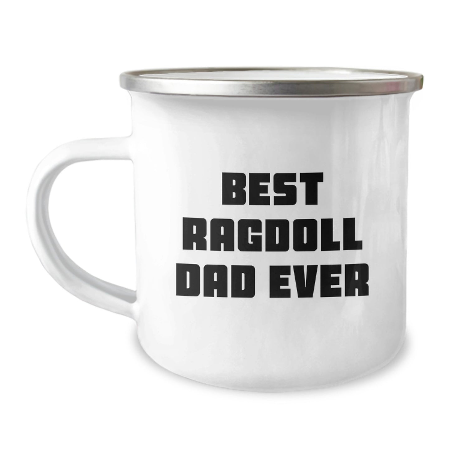 Ragdoll Cat Lovers Camping Mug Gifts from Friends for Best Ragdoll Dad Ever, Funny Birthday Present - Image 1