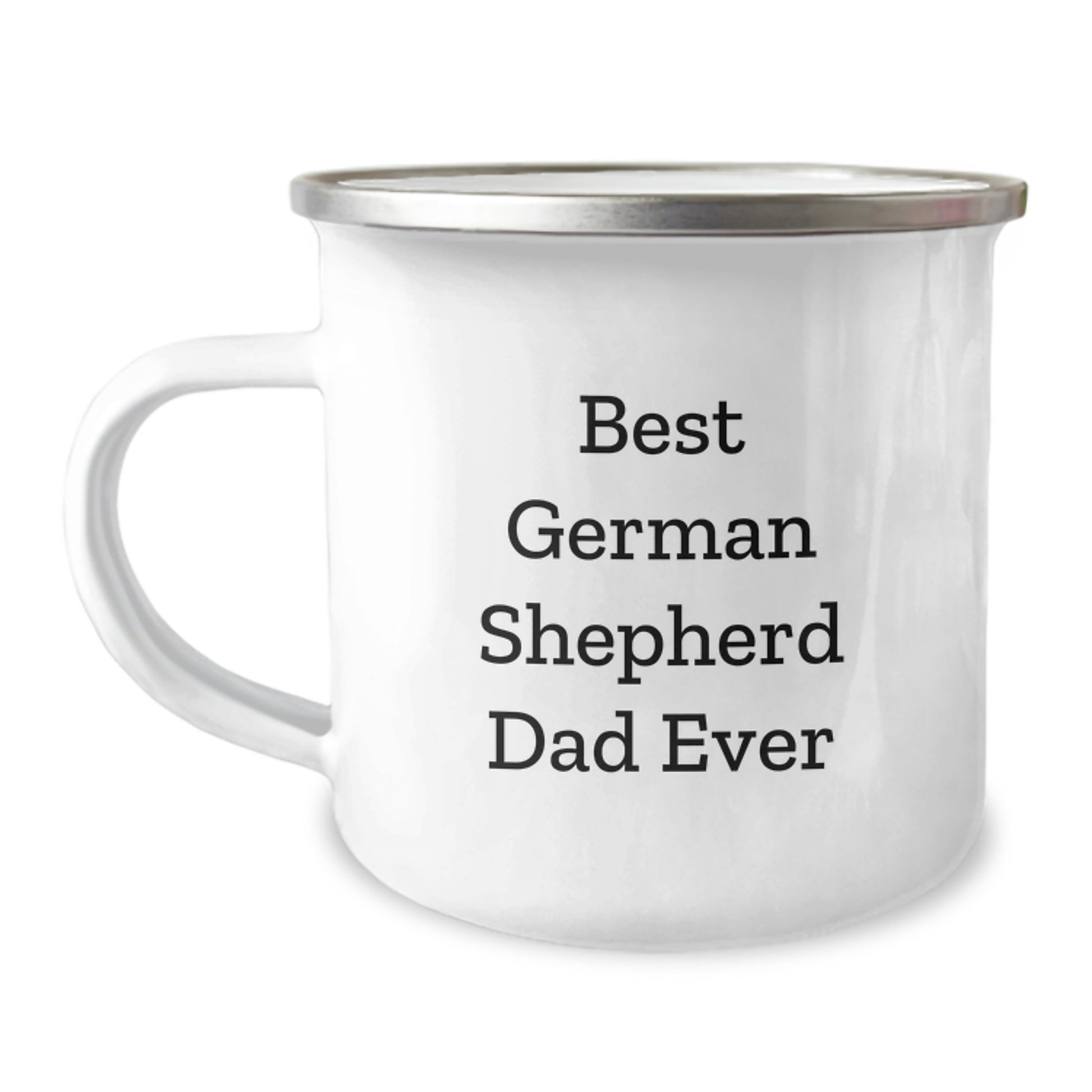 Funny German Shepherd Dog Camping Mug Gifts for Dad from Family on Graduation, 'Best German Shepherd Dad Ever' - Image 1