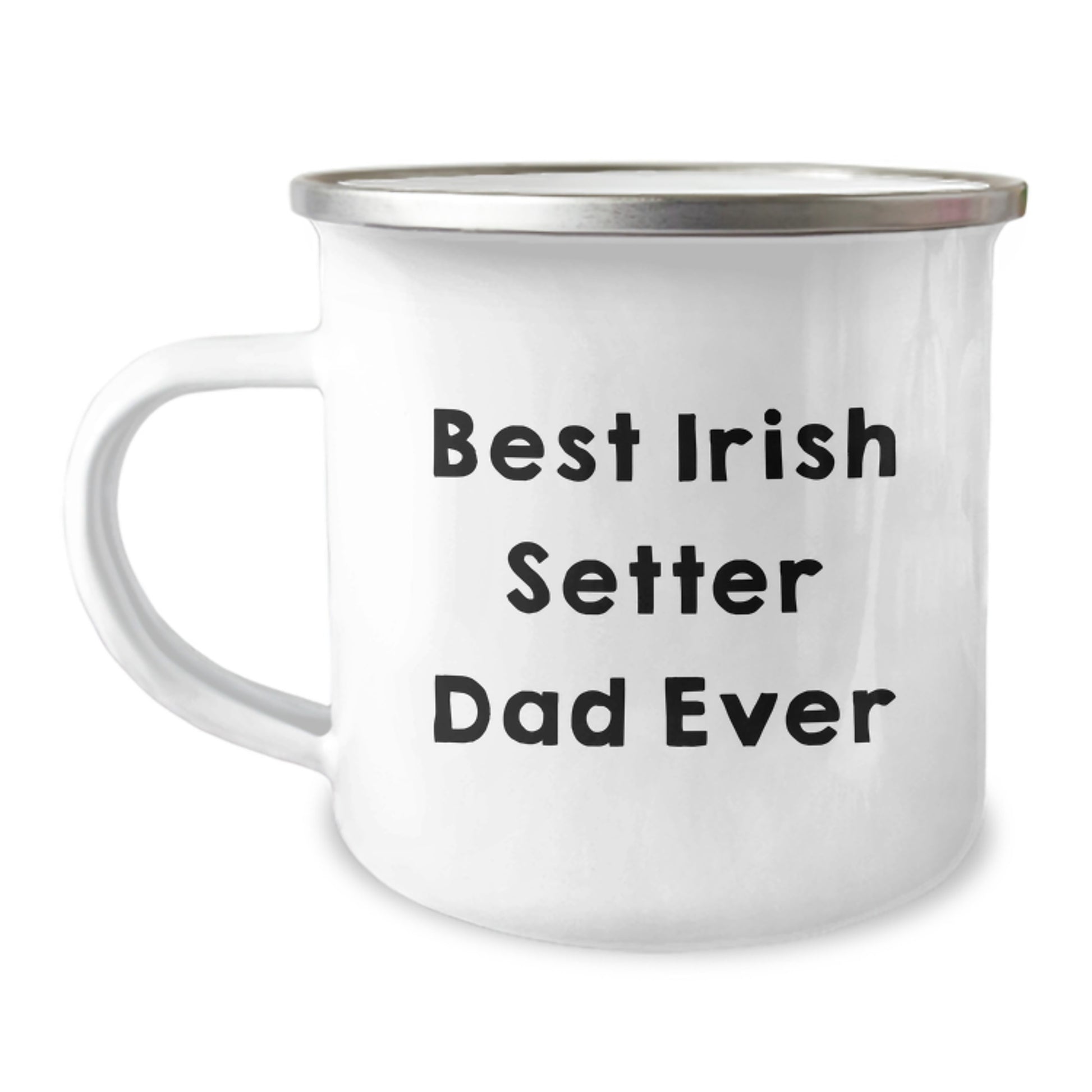Irish Setter Dad Gifts from Friends for Birthday Unique Camping Mugs, Funny Best Irish Setter Dad Ever, 12 oz Stainless Steel with Enamel Finish - Image 1